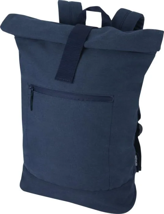 mugursomas ar logo un rolltop aizdari