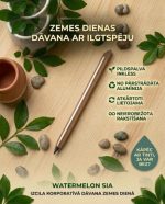 Mūžīgā pildspalva no pārstrādāta alumīnija - ilgtspējīgs korporatīvais suvenīrs