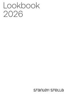 Stanley Stella 2026. gada tekstila kataloga Lookbook vāks – ilgtspējīgs un moderns reklāmas tekstils