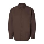 Krekls ar logo SEVEN SEAS Poplin mocca krāsā biznesa stilam